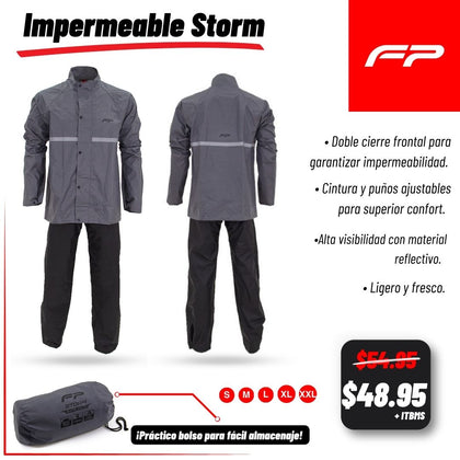 CAPOTE IMPERMEABLE FP STORM NEGRO