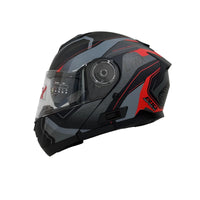 CASCO LYNX R10 GRIS CON ROJO NEGRP