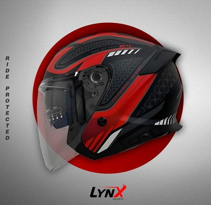 CASCO LYNX URBAN ROJO NEGRO MATE