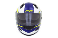 CASCO RACECRAFT 856C NEON AZUL BLANCO