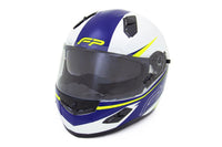 CASCO RACECRAFT 856C NEON AZUL BLANCO